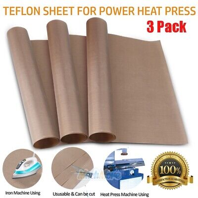 3 Pack PTFE Sheet For Heat Press Transfer Non Stick 16  X 24  Craft Mats Brown • 9.69$