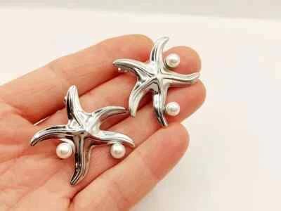 Elegante Argento Pesce & Stella Orecchini a Lobo: Tarnish-Free Acciaio Inox per - Immagine 1 di 4