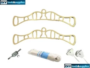 Kit de polea secadora aireador de ropa de cocina tradicional solo 4 listones blanco roto  - Imagen 1 de 11