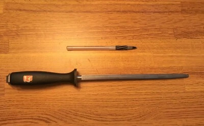 Wusthof Driezack  Hartverchromt 14" Knife Sharpening Honing Steel Rod Germany - Image 1 of 4