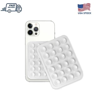 2PCs silicone suction phone case, Best Quality suction cups phone holder (White) - Picture 1 of 7