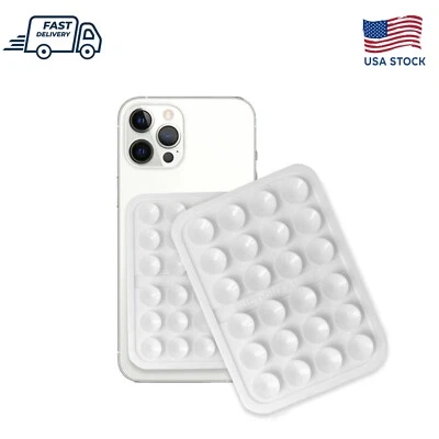 2PÇS CAPA DE TELEFONE SUCÇÃO DE SILICONE, SUPORTE DE TELEFONE VENTOSAS DE MELHOR QUALIDADE (BRANCO) - Imagem 1 de 4