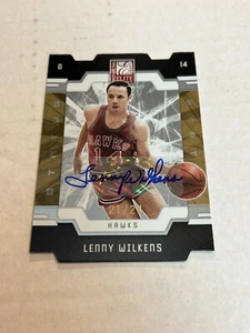 2009-10 DONRUSS ELITE LENNY WILKENS 21/21 STATUS DIE CUT AUTO HAWKS SSP - Picture 1 of 2