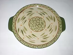Temp-tations di Tara OLD WORLD VERDE 10" Piatto o Sottopiastra con Manici NUOVO! - Foto 1 di 2