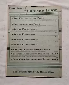 Al Piano Libro Di Bernice Frost 1940 Vintage Due Suonatori Manca Copertina - Foto 1 di 8