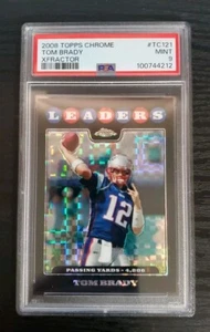 2008 Topps Chrome XFractor #TC121 Tom Brady PSA 9 - Foto 1 di 2