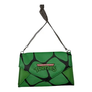 Retro Nickelodeon Teenage Mutant Ninja Turtles Clutch Purse Wallet With Chain - Picture 1 of 6
