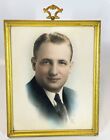 Antique Maddy Denver Colored Middle Aged Man Dad Portrait Brass Frame Photo 8X10