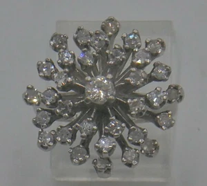 14KT WHITE GOLD FASHION RING 6.3 GRAMS 1.15 CARATS OF DIAMONDS SIZE 5.25 MINT - Picture 1 of 9