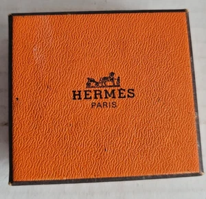 Anello sciarpa sciarpa catena ragate tono oro Hermes Paris vintage autentico con scatola - Foto 1 di 5