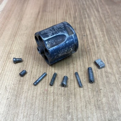 Hopkins & Allen XL Double .38 Cal Revolver Parts - Cylinder, Pins, Screws  - N82 - Image 1 of 4