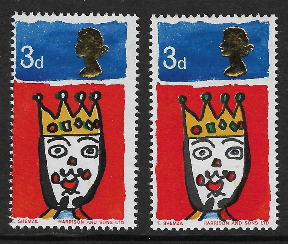 GB 1966 sg713 Navidad 3d Color Verde Joyas Cambio Error MNH B445 Foto 1 de 1