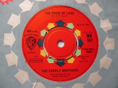 The Everly Brothers "The Price of Love" Warner Bros UK 7" Single EX - Image 1 of 3