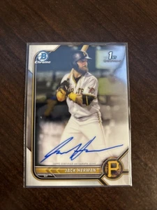 2022 Bowman Chrome #CPA-JH Jack Herman Rookie Pirates Auto - Picture 1 of 2