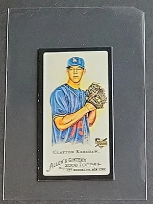 Clayton Kershaw 2008 Topps Allen & Ginter Mini Black RC #72 SP Dodgers Rookie - Image 1 of 4