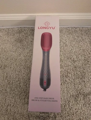 3 in 1 Hair Dryer Brush Straightener 1200W Negative Ionic Hot Air Brush Blow Dry - Image 1 of 3