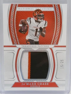 2022 National Treasures Jamarr Chase Treasured 3 Color Patch /25 Bengals - Picture 1 of 2