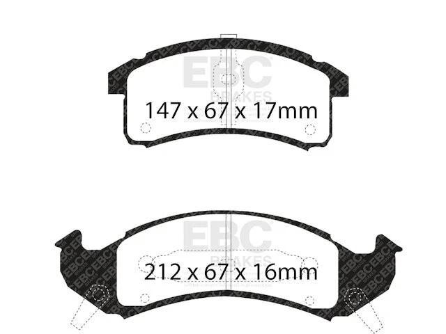 For 1992-1993 Chevrolet Lumina APV Brake Pad Set Front EBC 78672XYNQ - Image 1 of 4
