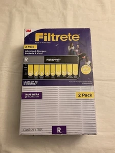 “Filtrete True HEPA Air Purifier Replacement Filter – Size R – 2 Pack – Sealed - Picture 1 of 6