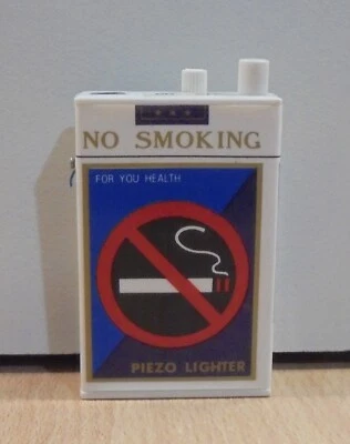 NO SMOKING VTG PLASTIC PIEZO LIGHTER - Photo 1/4