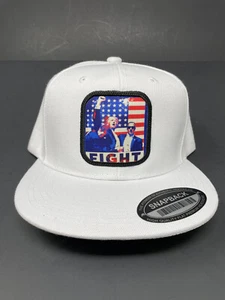 TRUMP 2024 WHITE Fight HAT Embroidered Donald Trump Hat Cap - Snapback Hat - Bild 1 von 3