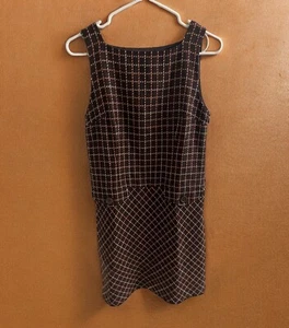 Vintage Ann Taylor Loft Wool Blend Shift Jumper Dress Womens Size 4 sleeveless - Picture 1 of 4