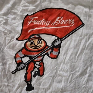 Ohio State Buckeyes Brutus Freitag passt Bier trinken T-Shirt grau Small - Bild 1 von 4