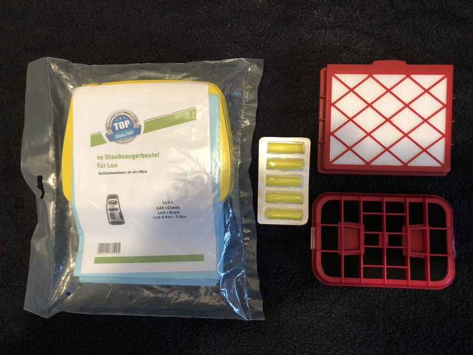 Lux 1 Lux 1 R sowie D 820 Hepa & Kohle-Filter 10 Beutel  & Duftis - Bild 1 von 1