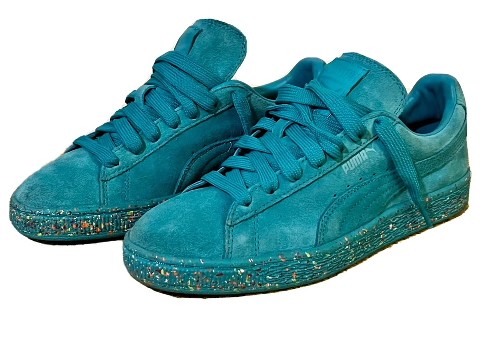 PUMA gamuza clásica turquesa oscura suela de confeti talla 6 Foto 1 de 4