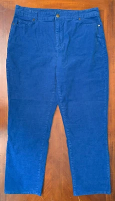 Pantalones de pana para mujer Coldwater Creek - talla 12, azules, elásticos Foto 1 de 4