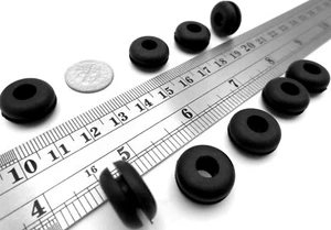 Buje de cableado de ojal de goma de 3/8" para panel de 1/16" de espesor, tenía identificación de 1/4" - Imagen 1 de 12