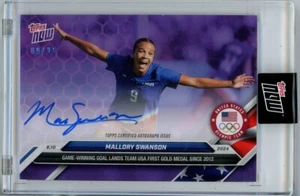 2024 Topps Now Olympic Games 25C Mallory Swanson Auto 09/25 Purple Jersey # - Picture 1 of 3