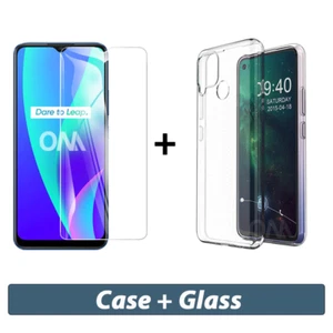 OPPO Realme C30 C30s C31 C33 C35 Soft Case Cover Tempered Glass Screen Protector - Zdjęcie 1 z 12
