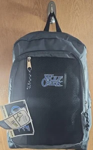Vintage Jansport Wolf Creek Rucksack schwarz Schule Wandern Kordelzug vorne - Bild 1 von 6