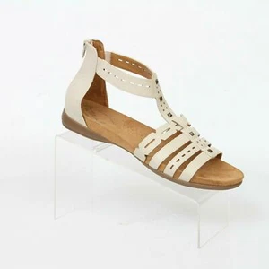 Sandalias Gladiador Natural Soul Antigua Beige Cuero Tachonado Tirantes Para Mujer 11 M - Imagen 1 de 11