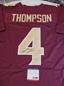 Chris Thompson Autographed/Signed Jersey PSA/DNA COA Red Custom Jersey - Picture 1 of 8