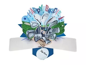 Birthday Card 3D Pop Up Card Golf Grand Son Nephew - Picture 1 of 3