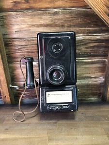 Vintage Western Electric Wall Telephone Black Rare! - Picture 1 of 14