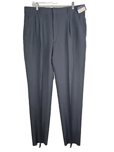 Tony Blake Herren Bundfaltenhose 38 High-Twist Popeline grau - Neu mit Etikett ungesäumt - Bild 1 von 8