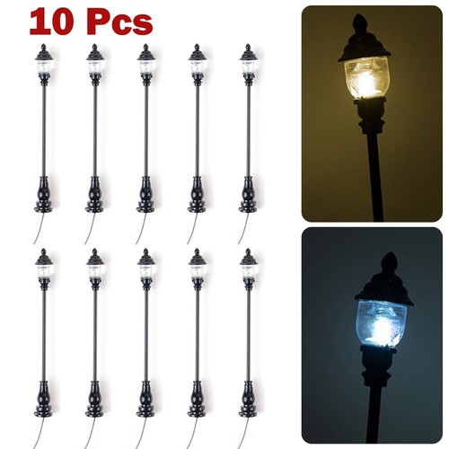 10Pcs N Scale LED Street Light Garden Lights Assorted Selection of