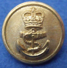 VINTAGE BRASS ROYAL NAVY TUNIC BUTTON ROPE CROWN ANCHOR. 23mm.     BB1-8