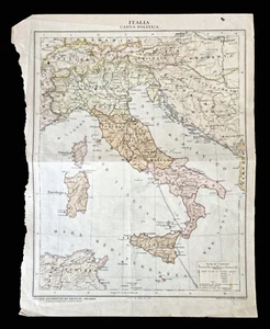 Cartina dell'Italia politica, a colori - De Agostini, Novara, circa 1930 - Foto 1 di 1
