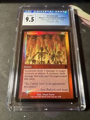 Incenerate Foil Deckmasters CGC 10 Gem Mint Top Pop 1 Mtg - Image 1 of 2