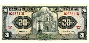 Ecuador … P-103 … 20 Sucres … 1971 … *XF+* - Picture 1 of 2