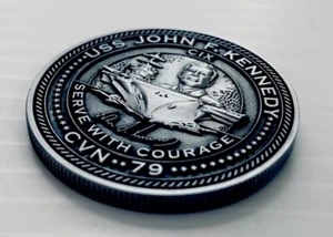 USS John F Kennedy JFK CVN-79 Marina Barco Portaaviones CPO HOBO Moneda Desafío - Imagen 1 de 10