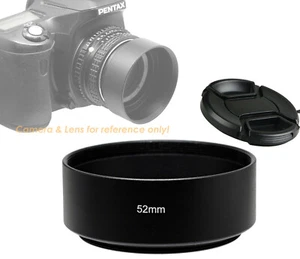 52 mm Metal Screw-in Hood Shade for Standard Lens 58mm Cap for Nikon Nikkor Sony - Picture 1 of 3