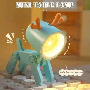 Mini Cute Animal Pet Dogs Deer Designer Led Night Light Table Lamp for Kids - Picture 1 of 7