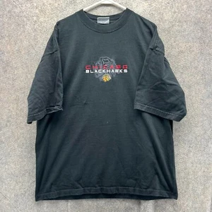 Vintage Chicago Blackhawks Shirt Mens Extra Large Black Crewneck NHL Majestic XL - Picture 1 of 11