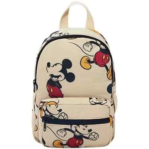 SWEET Disney Mickey Mouse Beige 2-Pc Backpack Purse Wallet Adults Or Kids NIP - Picture 1 of 12