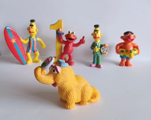 Vintage Applause Sesame Street Lot of 5 PVC Figures #3 Snuffy, Grover, Bert Cover